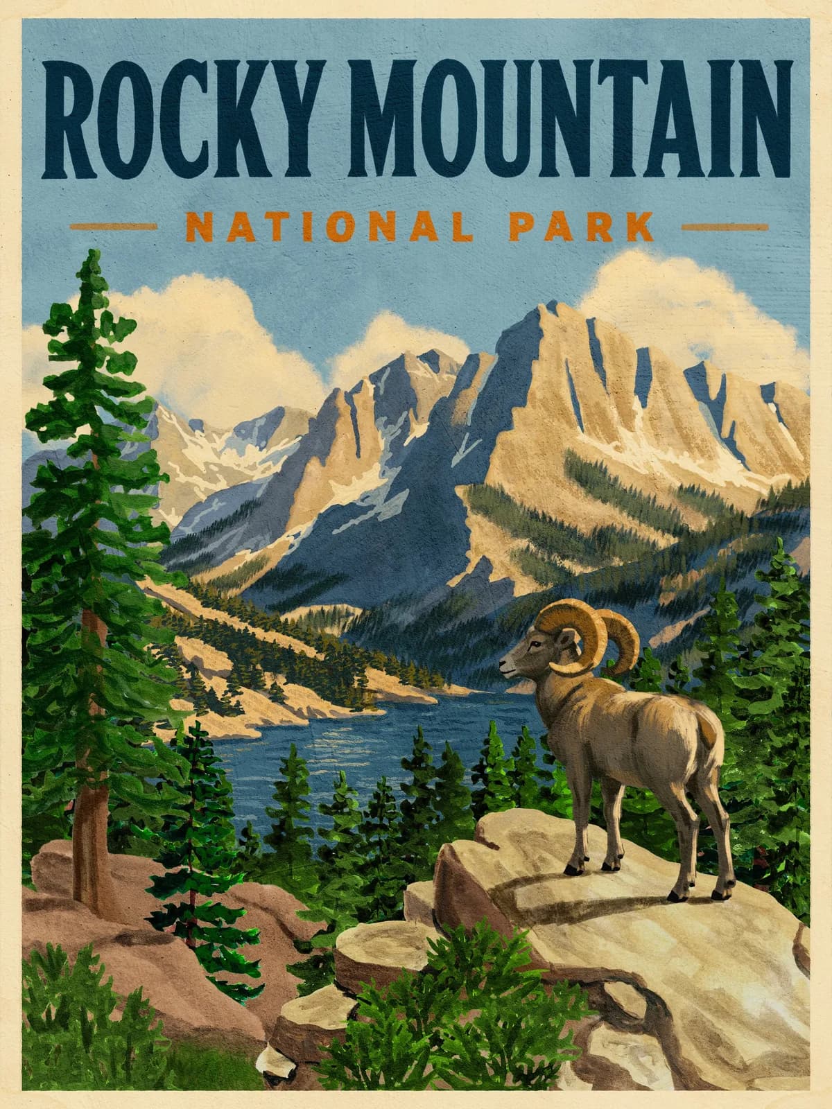 Rocky Mountain National Park Illustration by Abby Jacobs