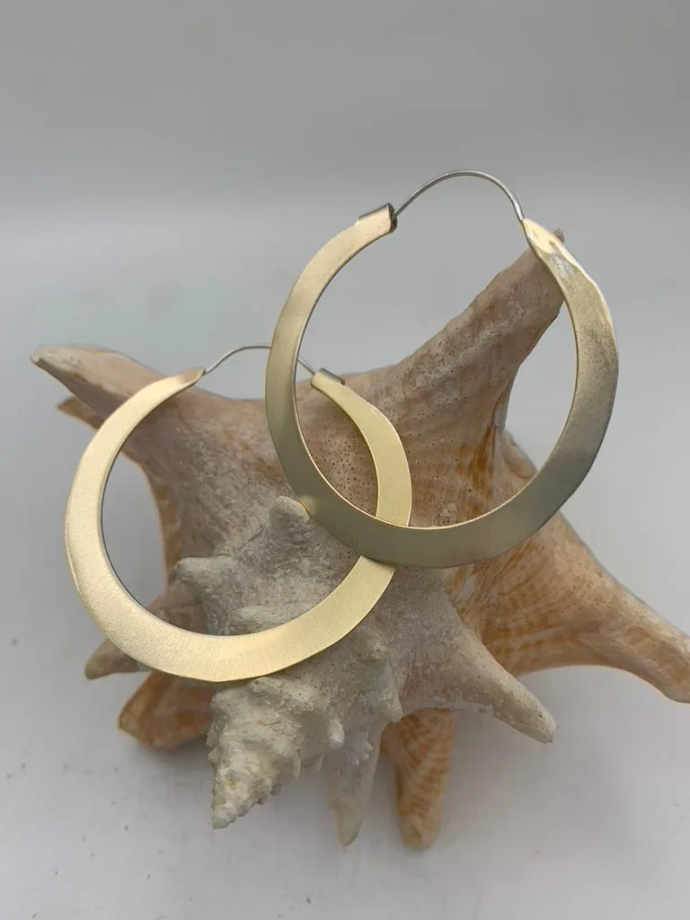 Brass Hoop earrings by Amy Okubo