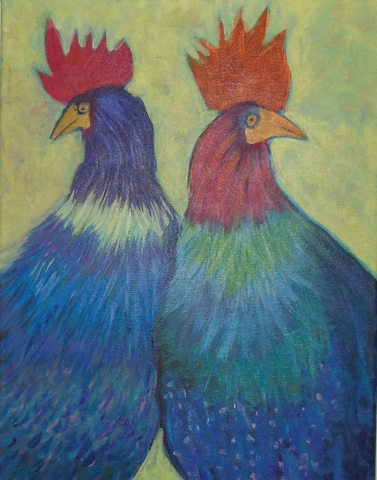 Rooster Pair by Betsy Armstrong Art