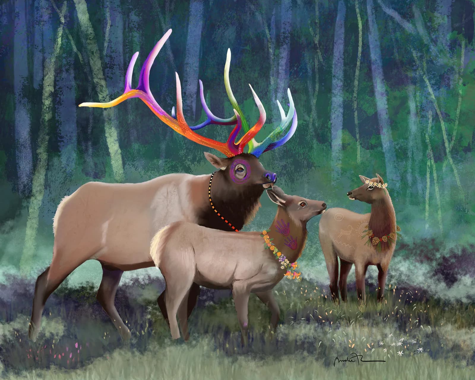 Elk Party by Brooke Connor
