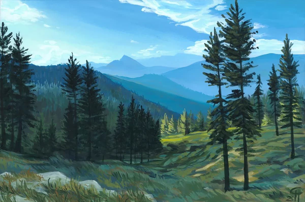 Landscape Painting by Clair Huffine