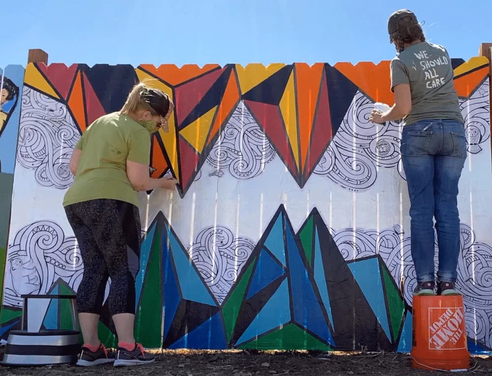 painting mural by Daryl McCool