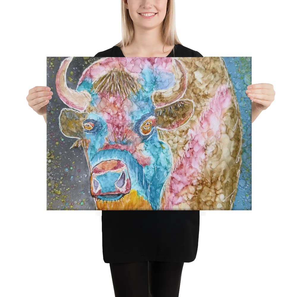 Bentley the Buffalo Canvas Print by Debra Jason