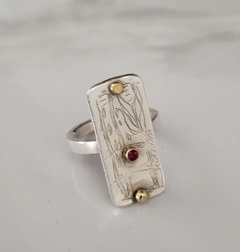 Large artwork, ruby-ring-2 by Elizabeth Woody