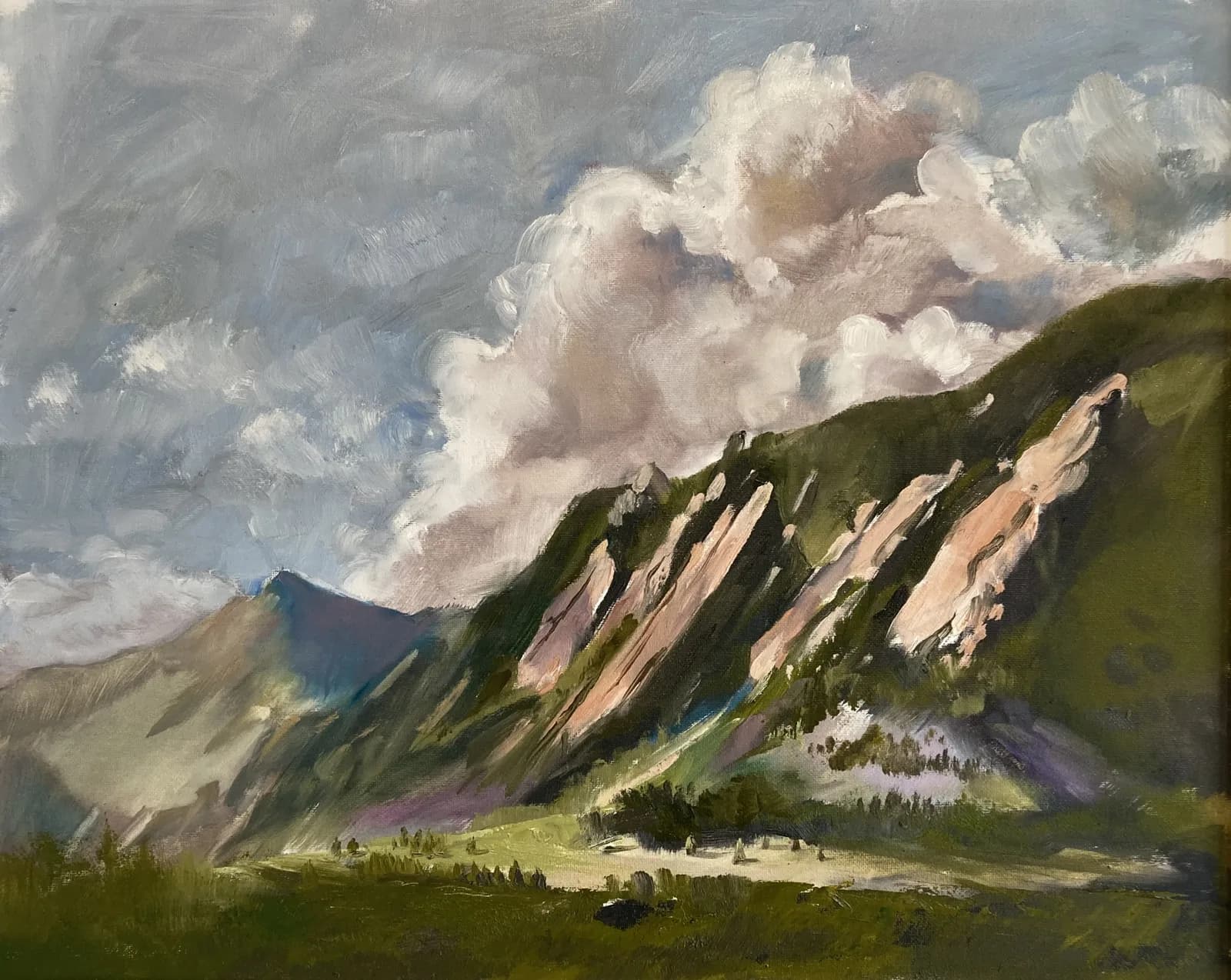 West/sanderson_the_flatirons_oil by George Sanderson