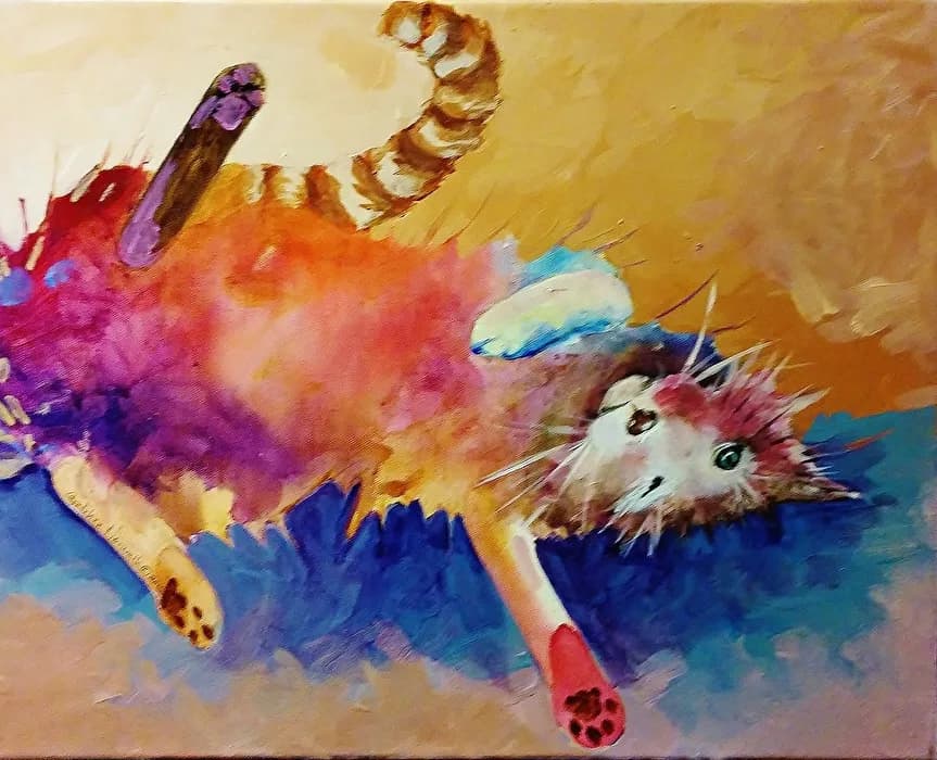 Wanna Play Hi Rez by Gretchen Norwalk, Acrylic by Gretchen Norwalk