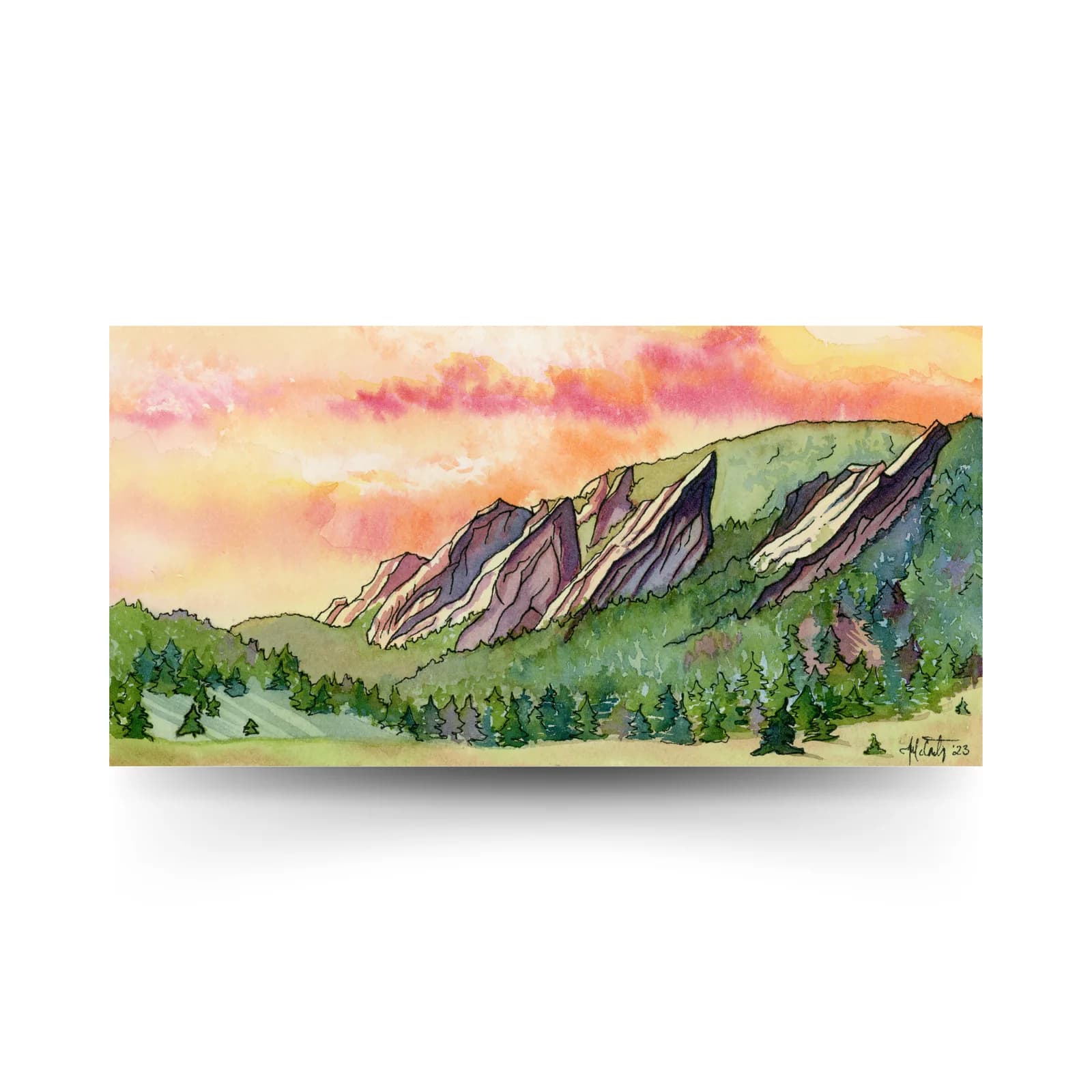 Sunrise Over the Flatirons | - $375 by Jenny McCarty