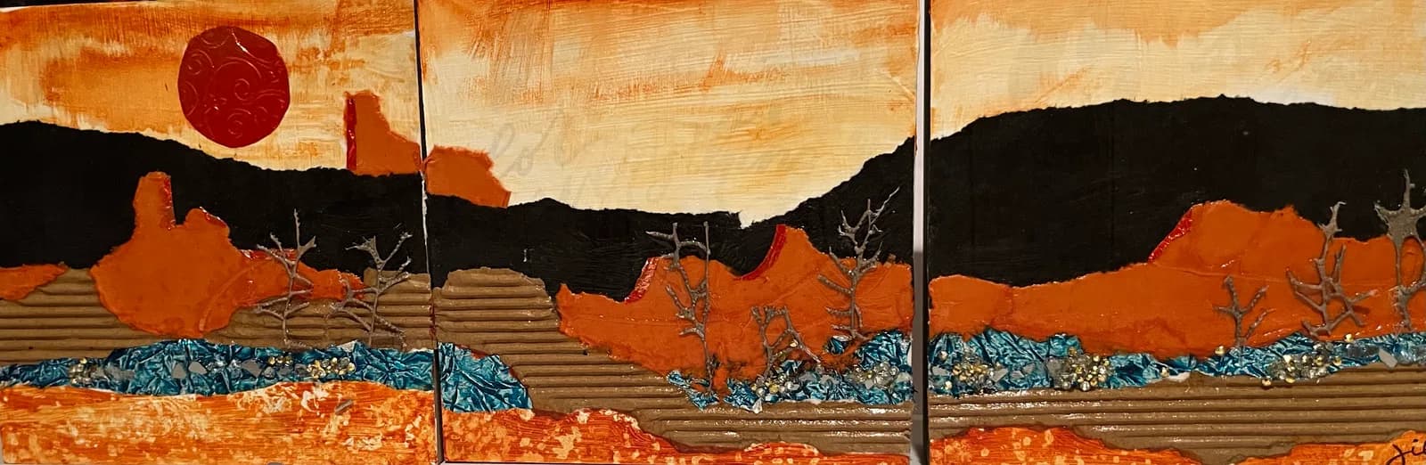 Southwest Series - Triptych by Jill Riggin