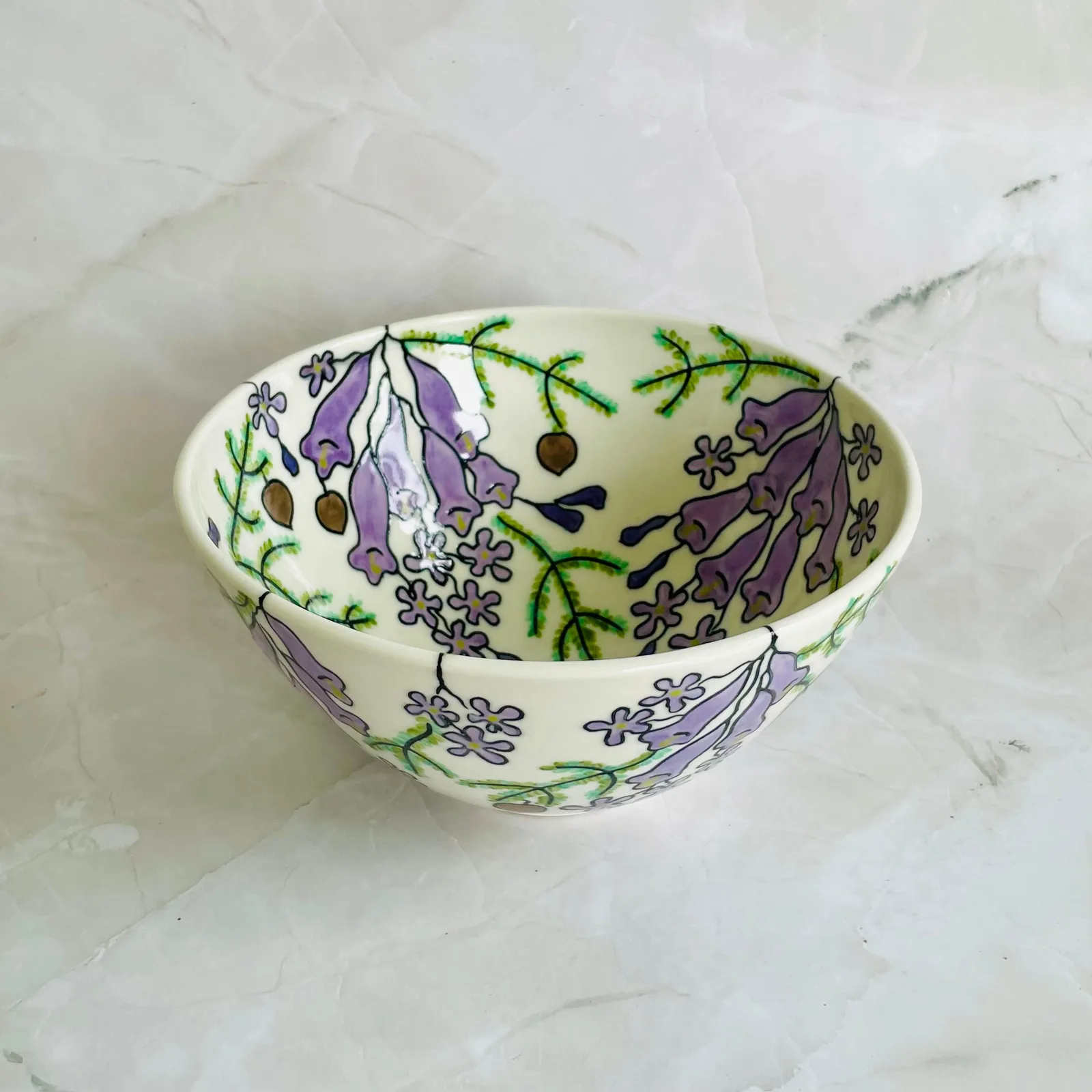 #36: Noodle bowl - Jacaranda design by Juni Margrie