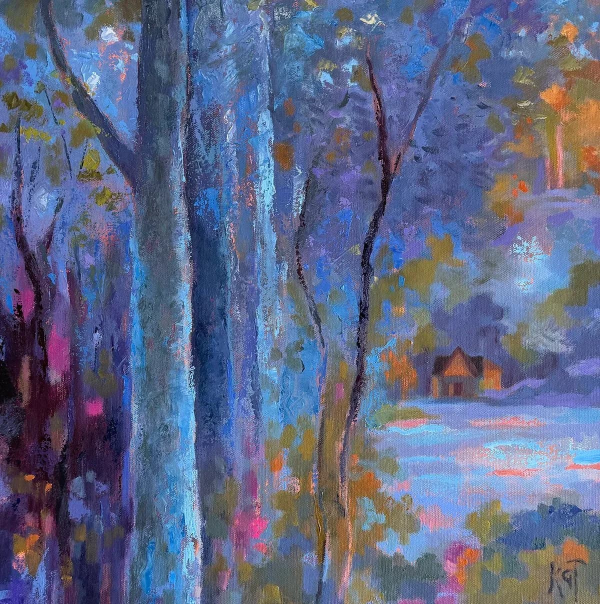 Through The Woods, ” oil on canvas, $ .00 by Karen Gillis Taylor