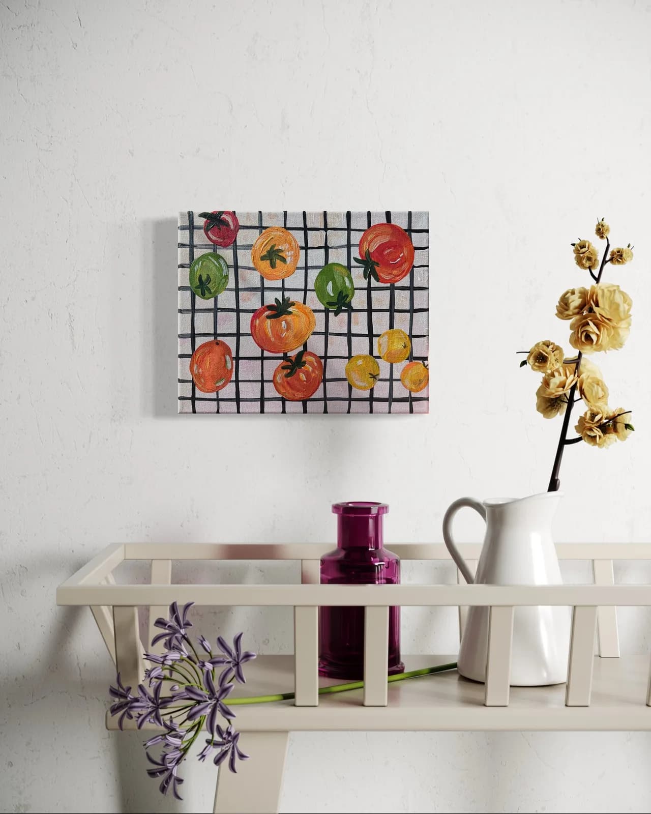 Garden Tomatoes Mini Original by Mariah Stotsky/ Mariah Sky Art