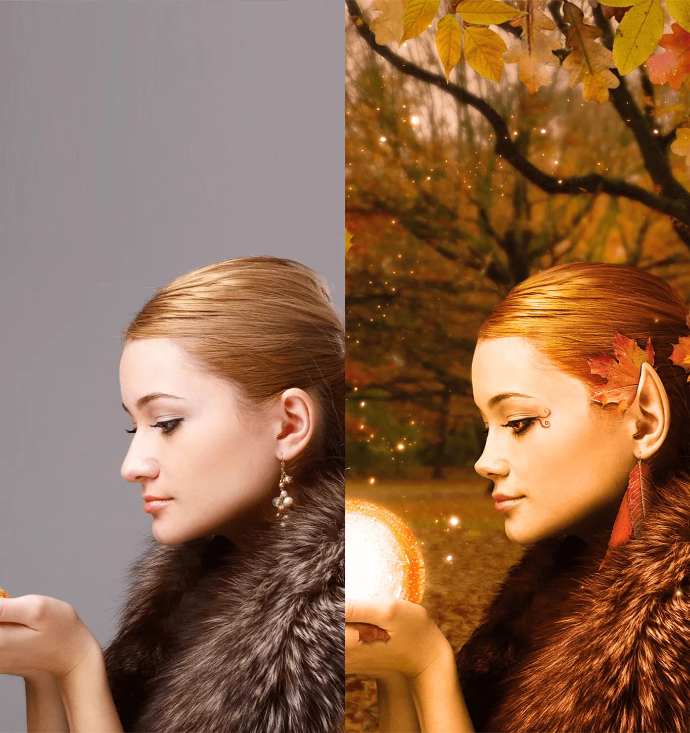 Before & After Photoshop Art by Nikki Tooker