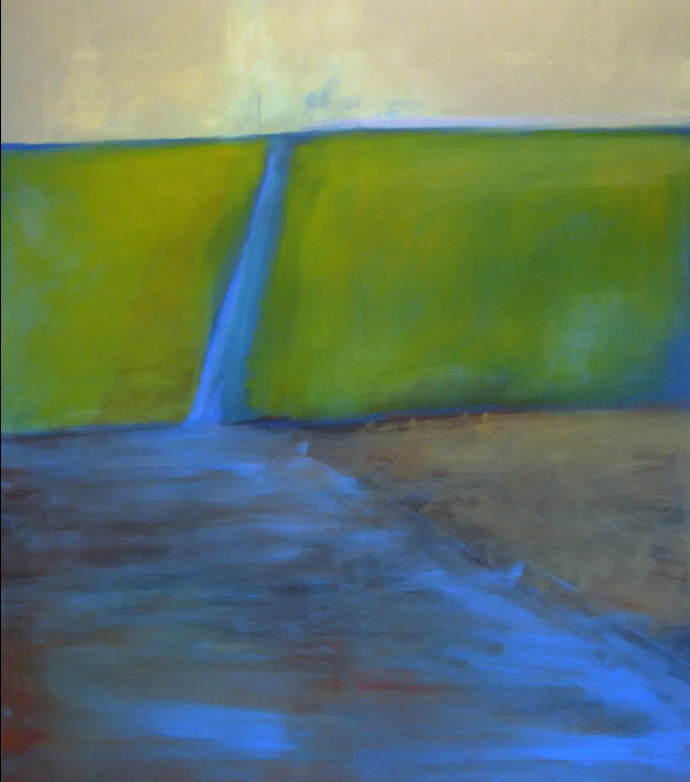 "Irrigation Ditch," oil on canvas, 50” x 44” by Page Zekonis