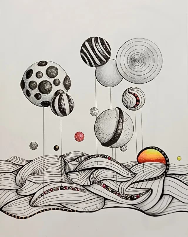 Ink, Watercolor, Mix Media by Paula Peacock
