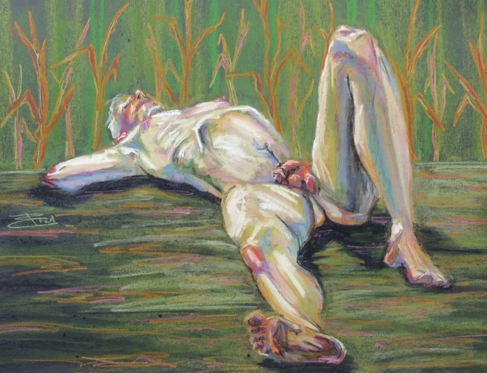 Pale Liberty, Pastel on Paper, ″. Model: Len. by Robyn Cochran-Ragland