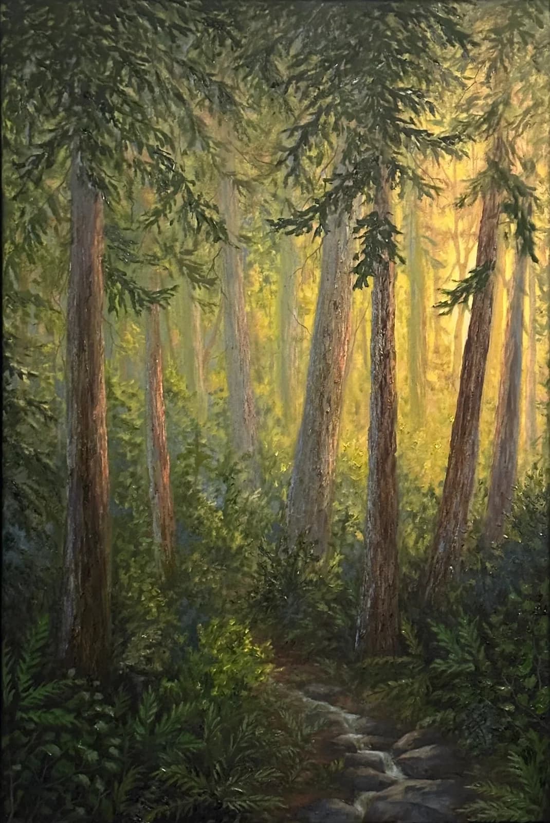 The Path of Water landscape oil painting by Sandy Bridgewater