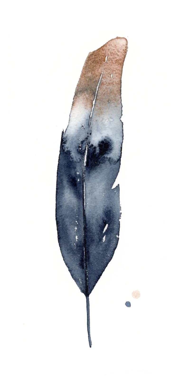 Eagle – watercolor feather painting by Shayna Larsen. by Shayna Larsen
