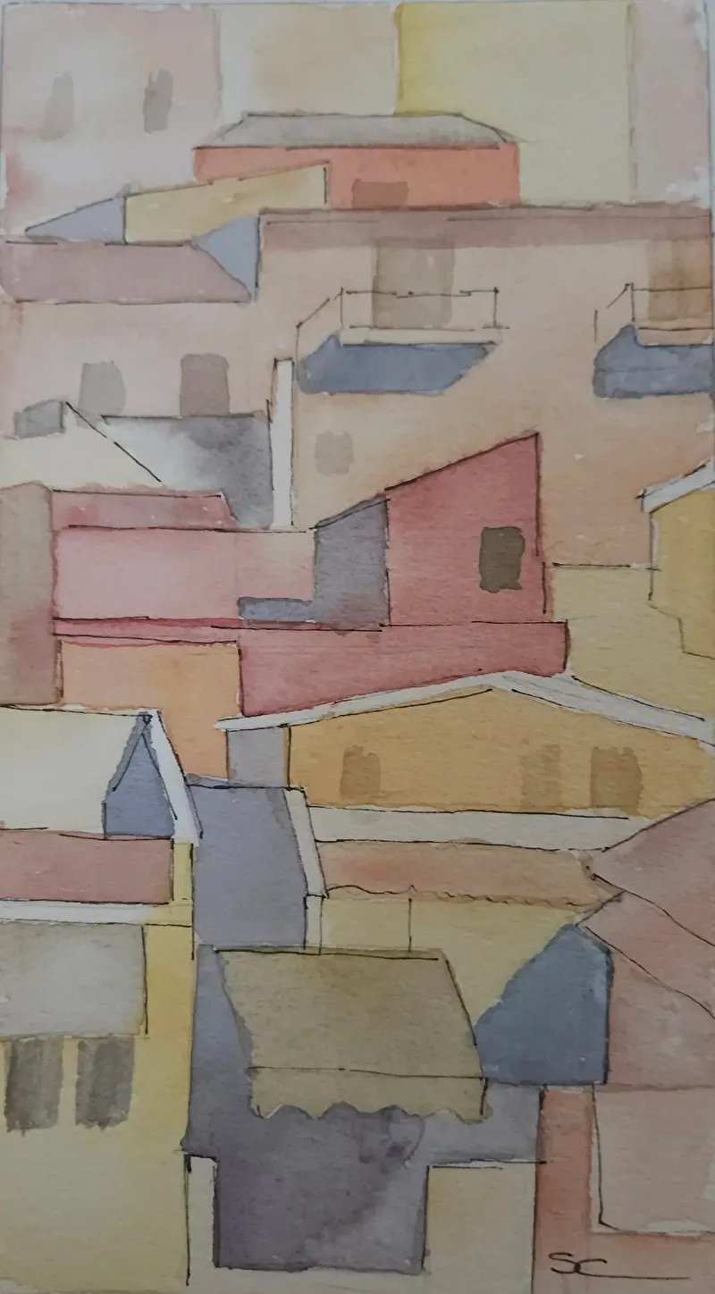 Shapes of Italy by Sue Cable, Watercolor by Sue Cable