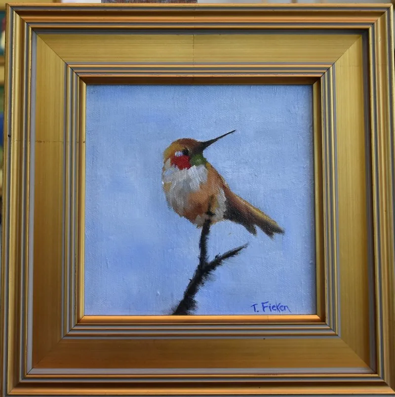 Photo of Hummer on Twig by Teri Ficken