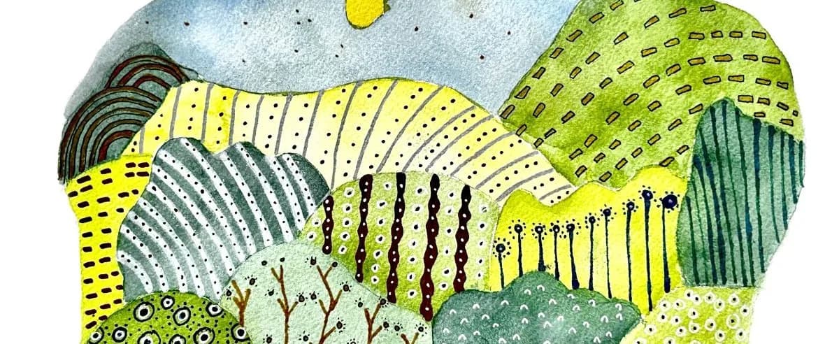 Art & Sip: Playful Watercolor Landscape